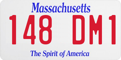 MA license plate 148DM1