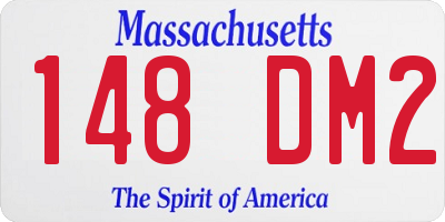 MA license plate 148DM2