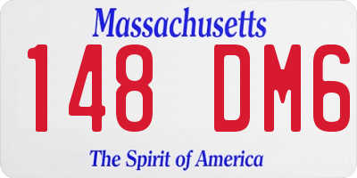MA license plate 148DM6