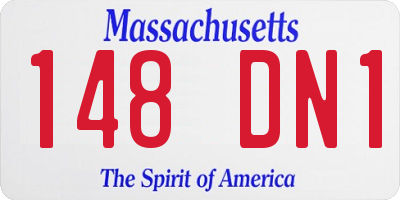 MA license plate 148DN1