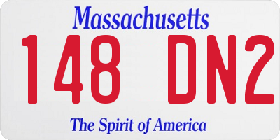 MA license plate 148DN2