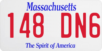 MA license plate 148DN6
