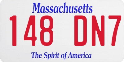 MA license plate 148DN7