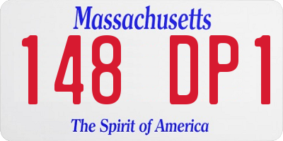 MA license plate 148DP1