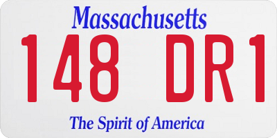 MA license plate 148DR1