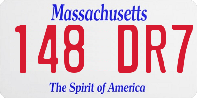 MA license plate 148DR7