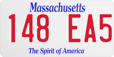 MA license plate 148EA5