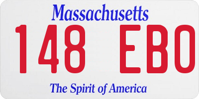 MA license plate 148EB0