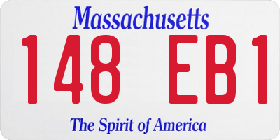 MA license plate 148EB1