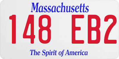 MA license plate 148EB2