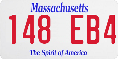 MA license plate 148EB4