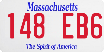 MA license plate 148EB6
