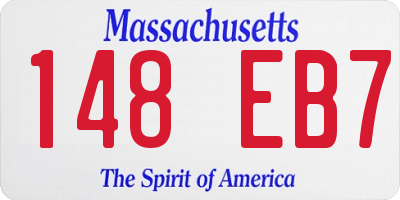 MA license plate 148EB7