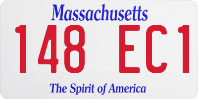 MA license plate 148EC1