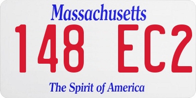 MA license plate 148EC2