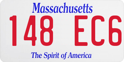 MA license plate 148EC6