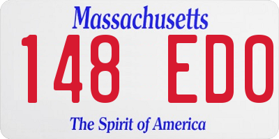 MA license plate 148ED0