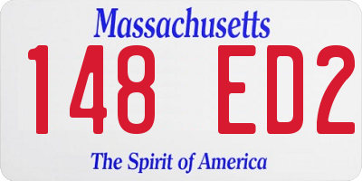 MA license plate 148ED2