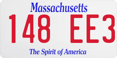 MA license plate 148EE3