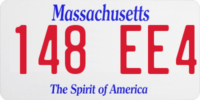 MA license plate 148EE4