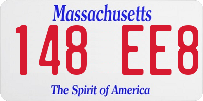 MA license plate 148EE8