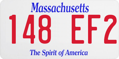MA license plate 148EF2