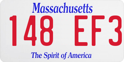 MA license plate 148EF3