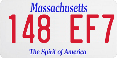 MA license plate 148EF7