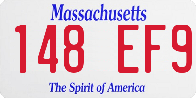 MA license plate 148EF9