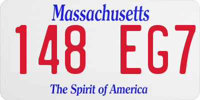 MA license plate 148EG7