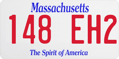 MA license plate 148EH2