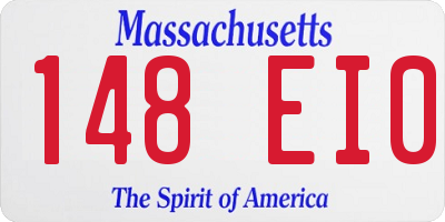 MA license plate 148EI0