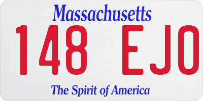 MA license plate 148EJ0