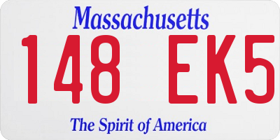 MA license plate 148EK5