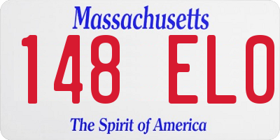 MA license plate 148EL0