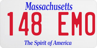 MA license plate 148EM0