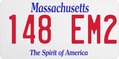 MA license plate 148EM2