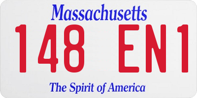 MA license plate 148EN1