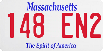 MA license plate 148EN2
