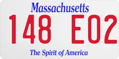 MA license plate 148EO2