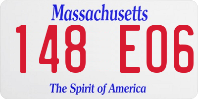 MA license plate 148EO6