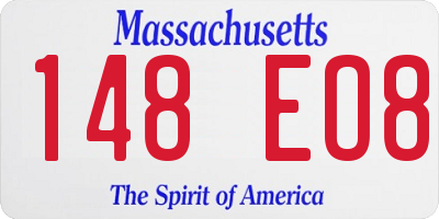 MA license plate 148EO8