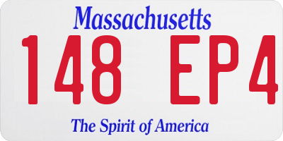 MA license plate 148EP4