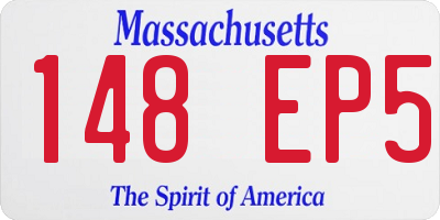 MA license plate 148EP5