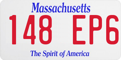 MA license plate 148EP6