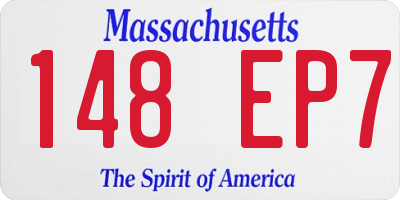 MA license plate 148EP7