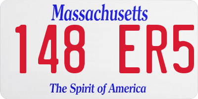 MA license plate 148ER5