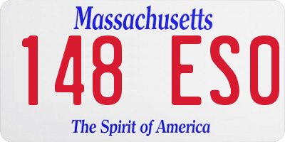 MA license plate 148ES0