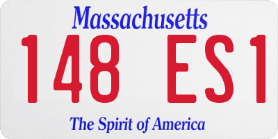 MA license plate 148ES1