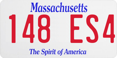 MA license plate 148ES4